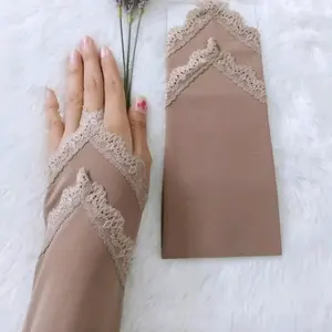 manset tangan umroh wanita / handshock cincin renda Muslim
