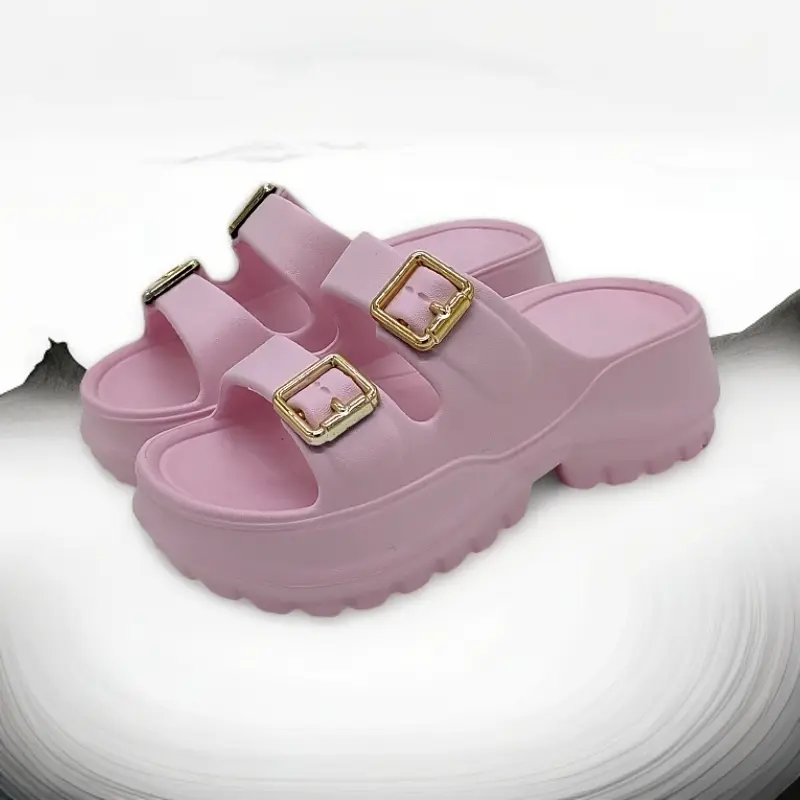 Scenerys Sandal anak perempuan dengan hak baji yang lembut, sandal EVA ukuran 30-35 0