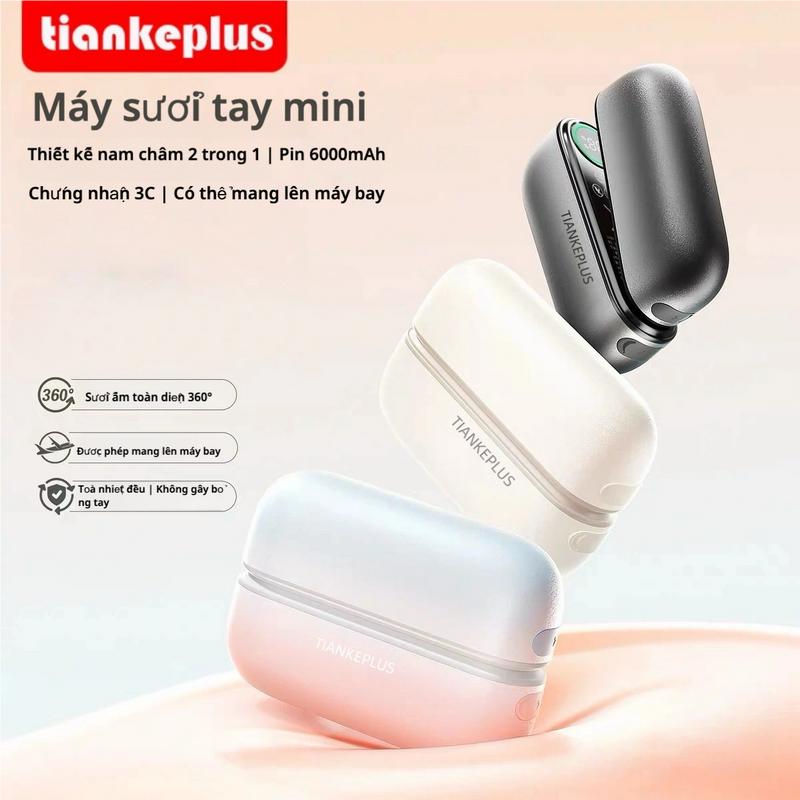【Best Selling】Tiankeplus Máy Sưởi Ấm Nam Châm 2 Trong 1 N02, Pin 6000mAh, Sạc Type-C, 3 Mức Nhiệt, Màn Hình Thông Minh, An Toàn, Giảm Đau Kinh Nguyệt, Thiết Kế Tách Rời