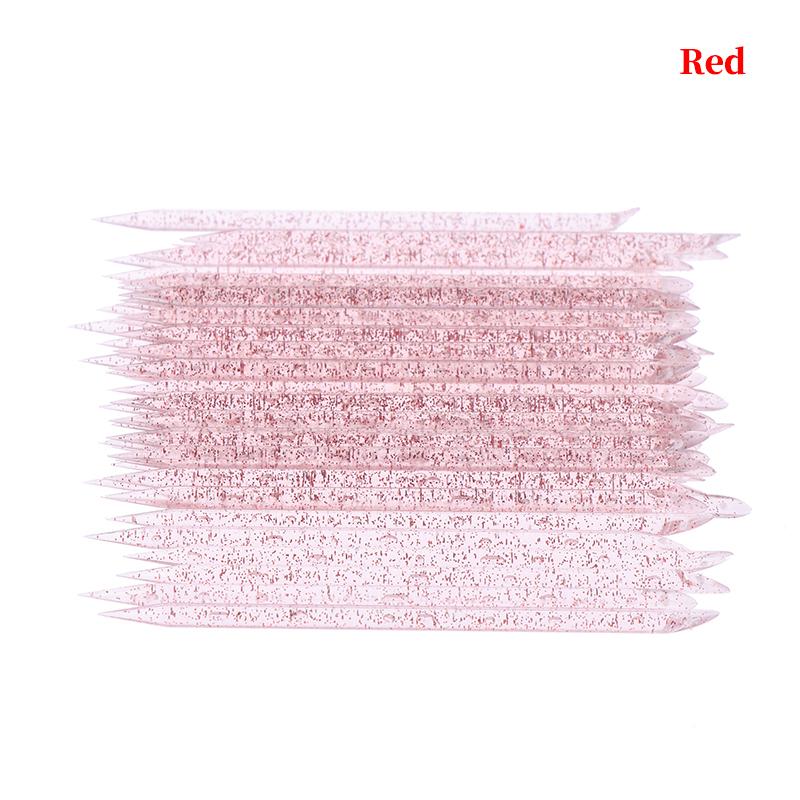 Product Introduction of 50Pieces Stick Cuticle Tool Doublehead Reusable Crystal Wood Stick Pedicure Care 32