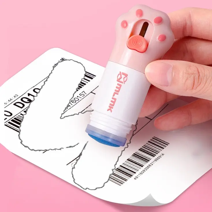 Stempel Penghapus Resi 2 in 1 Cutter Pembuka Paket - Kapasitas 10ml Stationery