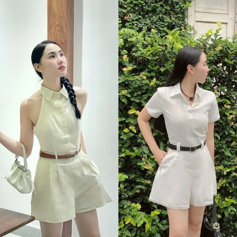 Linen Jumpsuits cổ sơ mi - Shi Clothing