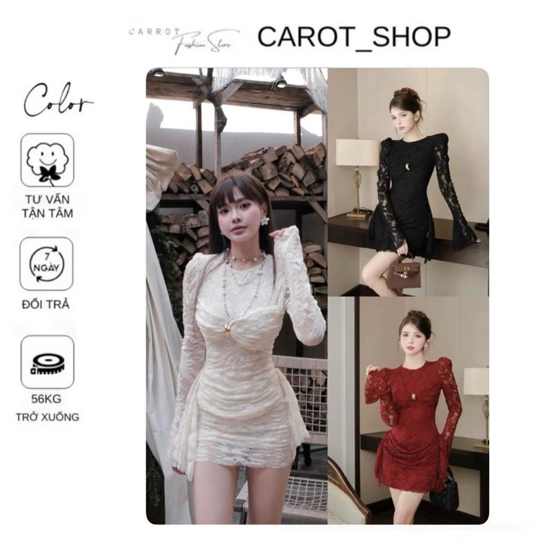  VN59   BIGSIZE - KÈM QUẦN  Đầm body “ TAY LOE XOẮN NGỰC “ tôn dáng xoè phồng FORM CHUẨN by CarrotShop 