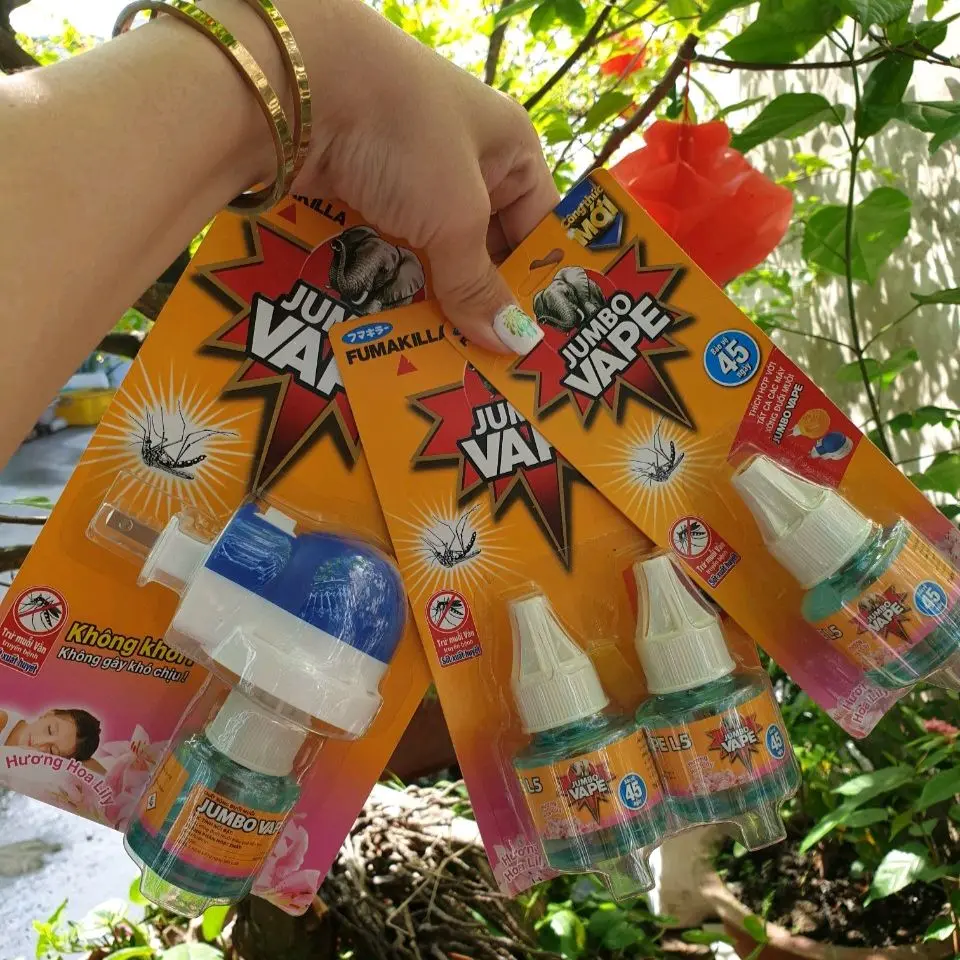 BỘ XÔNG, CHẤT XÔNG ĐUỔI MUỖI JUMBO VAPE L5 và L3 (HƯƠNG HOA LILY và HƯƠNG HOA SAKURA) (34ml)