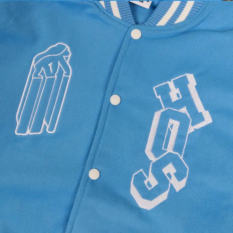 House Of Smith Varsity Jacket Varhos Blue - Jaket Varsity Pria Fleece Casual 3