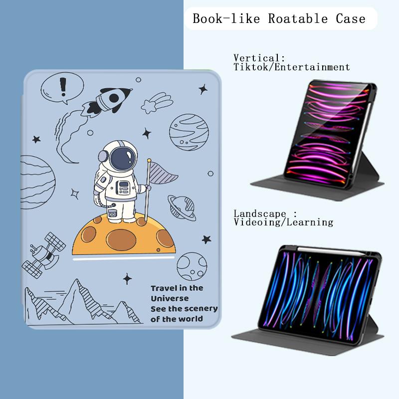 New 360 Rotating Case For Redmi Pad2 11"2025  SE 11" POCO Pad Pro12.1"/For Xiaomi 6s Pro-12.4" / For Huawei MatePad Air 11.5" 11.5" 23/24 SE 10.4" T10/T10S / For Samsung Galaxy Tab A9+ 11" A9 8.7" S7/S8 Plus 12.4" S9 Plus 12.4" S6 lite 10.4"