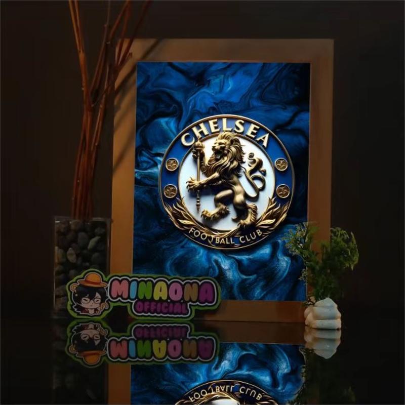 Product Introduction of LAMPU HIAS BOX 3D - Hiasan Meja Minimalis 3D dengan Bingkai Kayu Motif Natural dan Kaca Akrilik Tebal 2mm, Full Set untuk Dekorasi Meja, Dinding, atau Lampu Tidur EDISI REAL MADRID, BARCELONA, MANCHESTER UNITED, LIVERPOOL childhood floating moon Merah 2