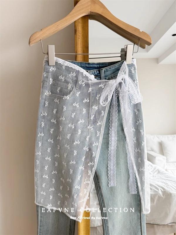 Product Introduction of Featuring A Niche Design with Lace Up, Instagram Blogger's Personalized Lace Layering, Layering, and Layered Gauze Skirt Paired with An Apron Skir 8