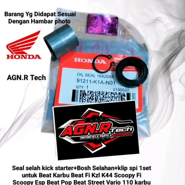 Seal selah kick starter plus Bosh Selahan Plus klip spi 1set untuk Beat Karbu Beat Fi Kzl K44 Scoopy Fi Scoopy Esp Beat Pop Beat Street Vario 110 karbu
