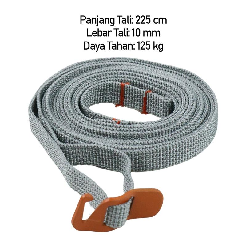 Strap Tali Pengikat Barang Camping Rope Metal Quick Hook - BC098K 6