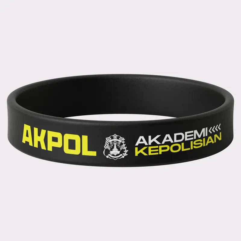 AKPOL - Black | Gelang Karet Silicone | Gelang Fashion | Wristband | Bracelet 0