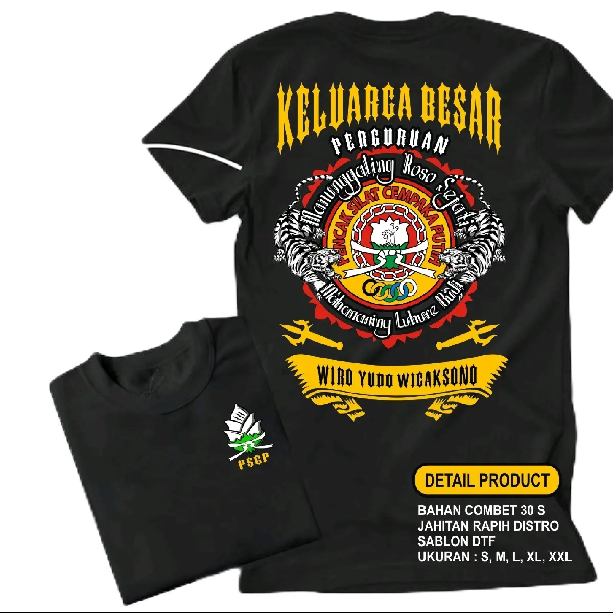 KAOS PSCP CEMPAKA PUTIH KEREN Katun Hitam Lembut