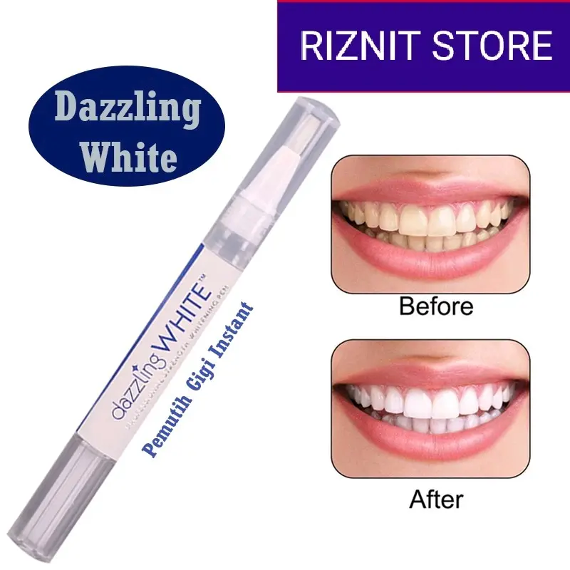 PAKET HEMAT 2 PCS (BISA COD) Dazzling White Pen Original/  Pemutih gigi Kuning Permanen Instant Putih Ampuh Memutihkan Mulut