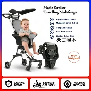 Stroller Magic baby kode 888 Travelling multifungsi 2 arah stroller bayi lipat cabin size Kursi Dorong untuk 6 bulan hingga 5 tahun Berat 35kg Lipat Ringan 3,8kg