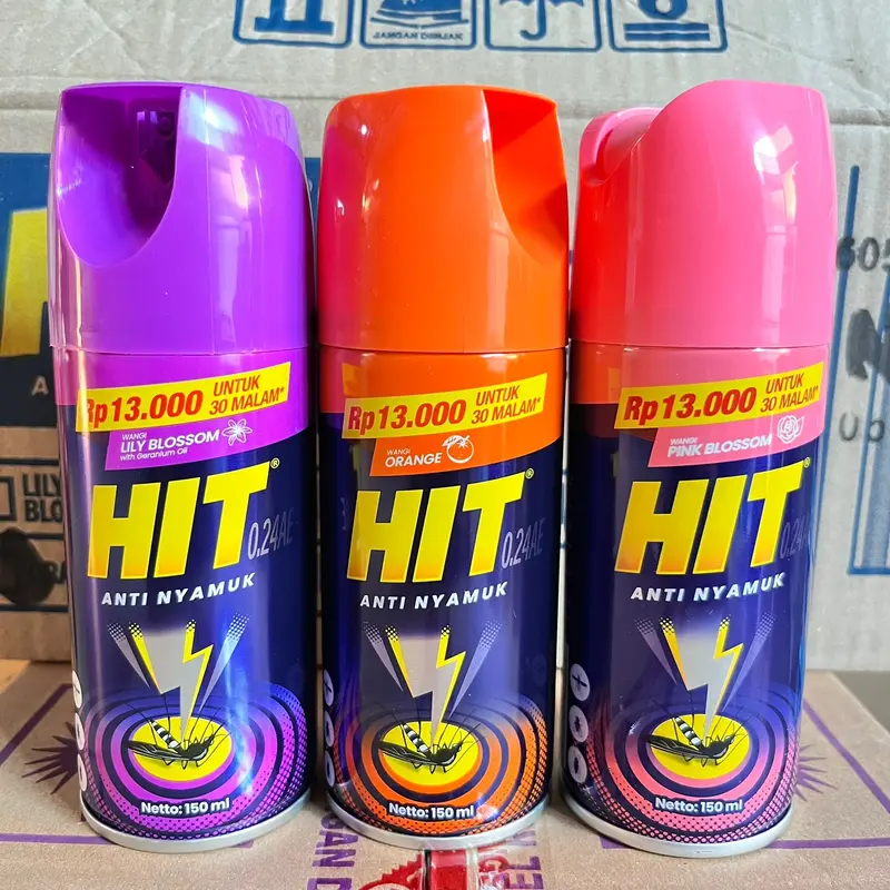 HIT Spray Anti Nyamuk Semprot Mini 150ml - Pink Blossom, Orange & Lily Blossom 0