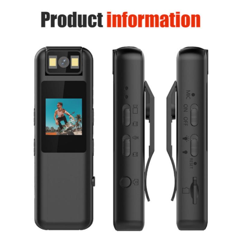 Viltrox Action Camera 1080FHD 180° Rotating Lens POV Wearable Camcorder with Back Clamp for Meeting Recording Cycling Travel