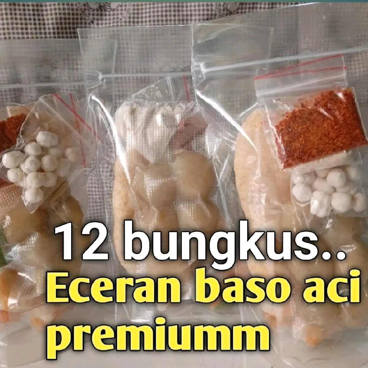 PAKET 12 BUNGKUS BASO ACI..KHAS GARUT Makanan Food Pedas Seblak Instan bocimak nyoss