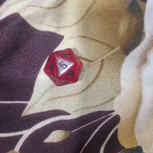 Dadu MTG D20 Dice 20 sisi Red Blue Black White Green