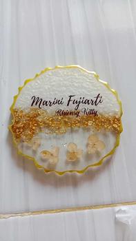 Product Review of 13cm BIG Flower Series Coaster Round Aestethic Tatakan Bulat Set Tutup Gelas Resin Custom Display Properti Foto Sovenir Kado Hadiah Art Hampers Mini from R**y K**y 0