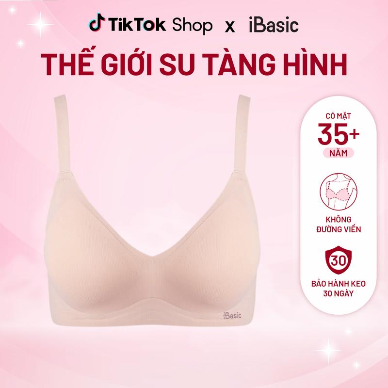  Áo ngực su không đường may iBasic T-shirt che mỡ lưng mỏng không lộ viền BRAY104 size 38 40 