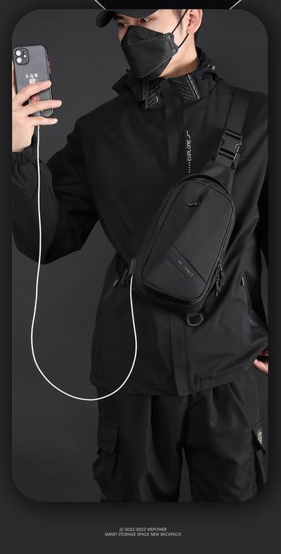 Product Introduction of Men's Casual Chest Bag Oxford Cloth Single Shoulder Crossbody Bag Youth Backpack Large Capacity Sports Bag handbags chest bag 가방 2