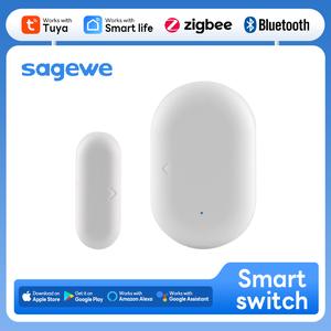 Penderia Magnet Pintu, SAGEWE, Penyepaduan Pintar untuk Kawalan Tirai dan Cahaya, Pensuisan Pintu Jauh, Makluman melalui Telefon Pintar