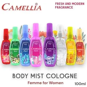 CAMELLIA Body Mist Cologne 100ml - Femme For Women - Parfum Camellia