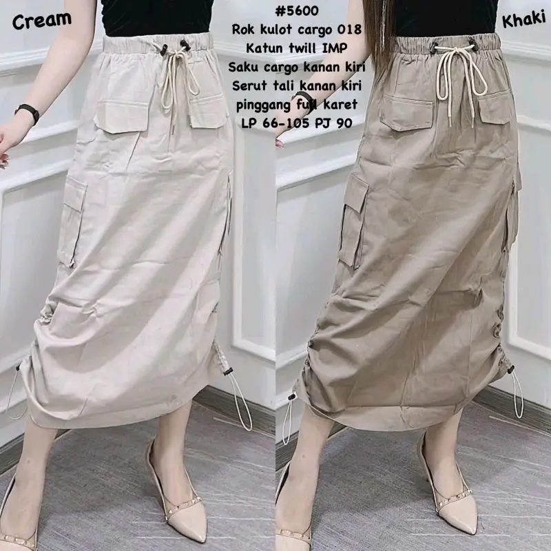 rok span cargo tali serut/rok cargo wanita dewasa terlaris rok flare pinggang