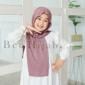 Bee Hijab - Jilbab Pashmina Anak Perempuan I Kerudung Pashmina Anak I Jilbab Pashmina Inner Bandana Anak 7-13 Tahun Jersey Premium