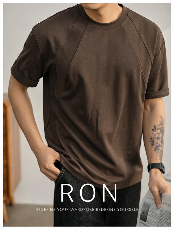 RON Áo Thun Cotton Rả Vai Form Chuẩn Tôn Dáng AT-RÃ Chất Liệu 95% Cotton 5% Spandex Thoải Mái Linh Hoạt Phong Cách Thanh Lịch Sang Trọng