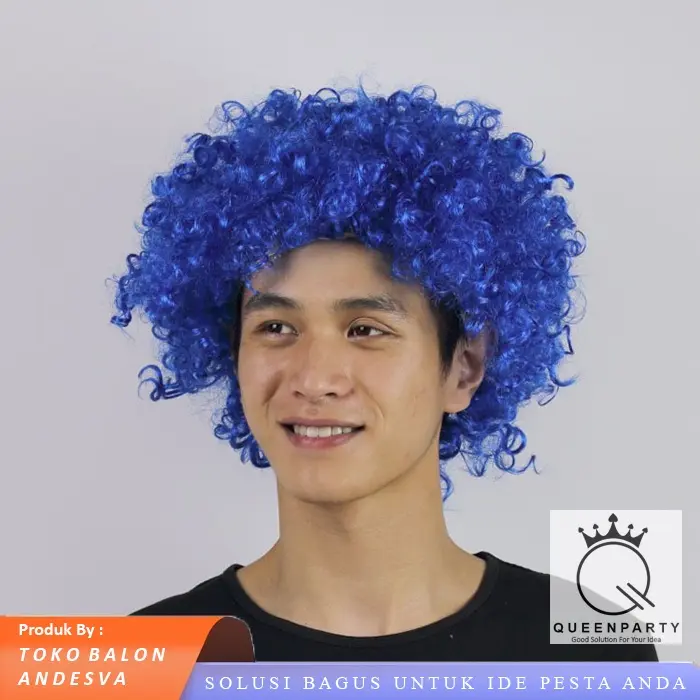 Wig kribo / Rambut Palsu Kribo Allsize / Wig Badut / wig costplay / Rambut Badud / Rambut Kribo Palsu wig 7