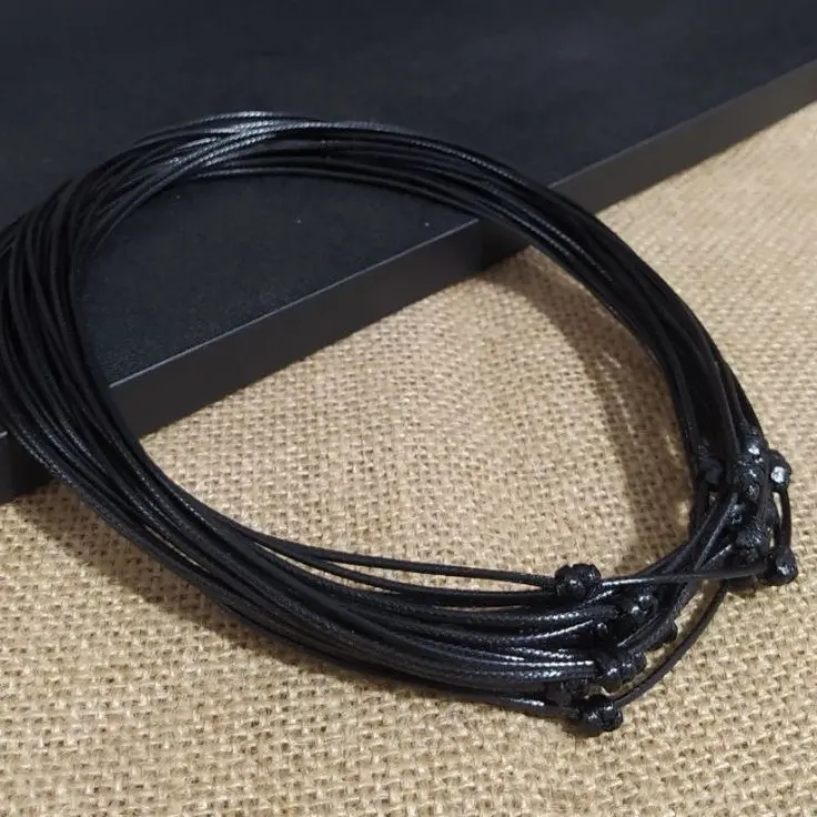 3pcs Kalung Tali Korea Polos Pria Wanita