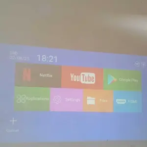 Smart Projector HY300 Android Pintar HDMI USB Portable 6000 Lumens Android 11 Proyektor Bluetooh Speaker Tripod