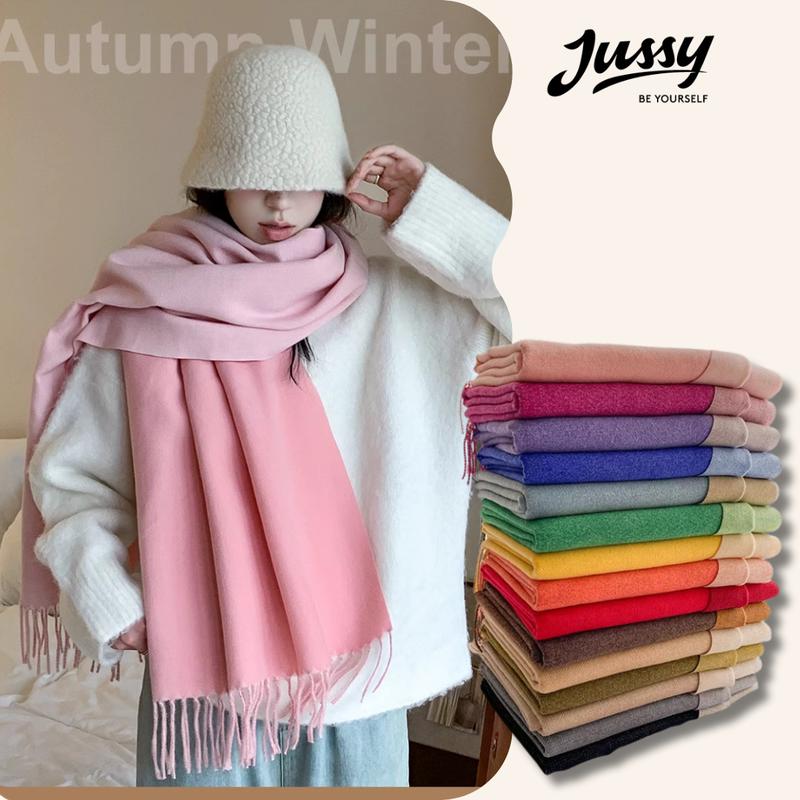  Khăn Choàng Cổ Dày 2 Mặt 2 Màu JK52 EST 2025 Jussy Official Khăn Choàng Mùa Đông Giữ Ấm Size To Thời Trang Vintage 