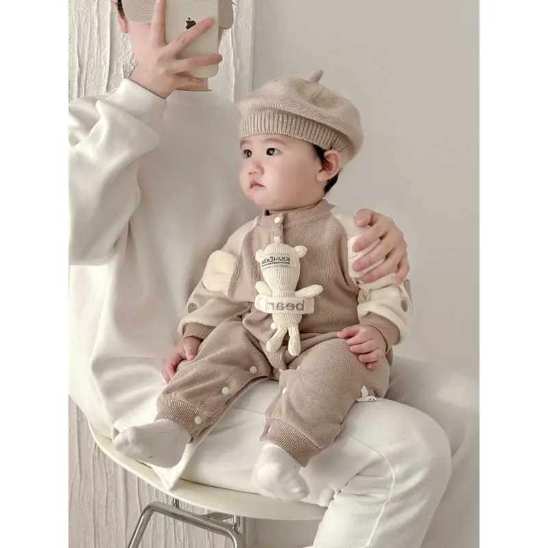Babylovanta Jumper Bayi Laki Laki Dan Perempuan Lengan Panjang Motif Ear Bear Usia 3-18 Bulan 0