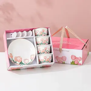INDO KADO - SET MANGKOK KERAMIK PLUS SUMPIT / MANGKOK JAPANESE COCOK UNTUK HAMPERS & SOUVENIR / SET MANGKOK QUALITAS GOOD Bulat Dapur