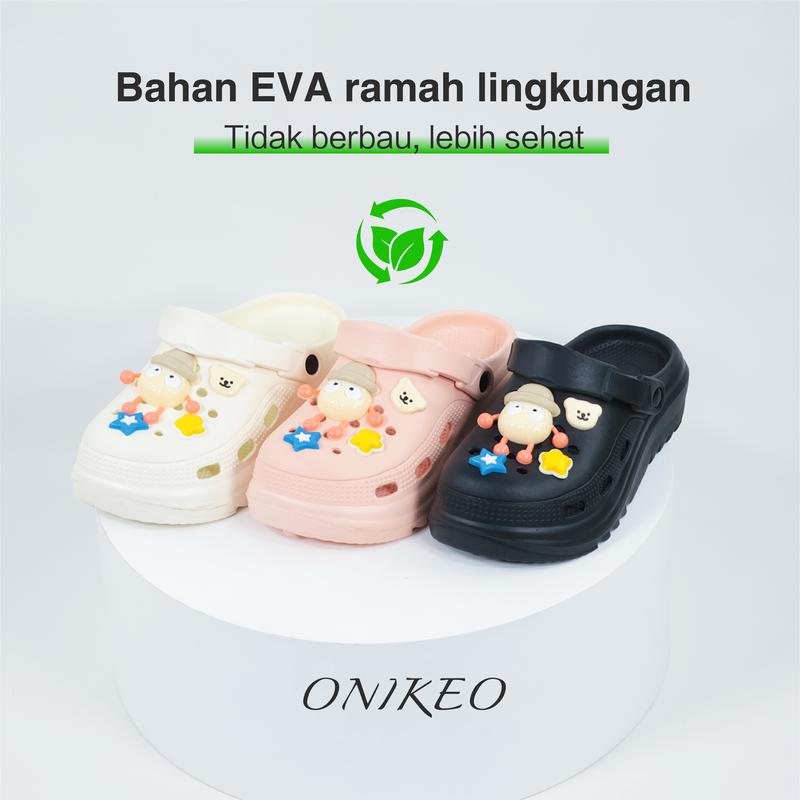 Onikeo Sandal Bahan EVA ramah lingkungan,tidak berbau, Lembut, elastisdan tidak mudah rusak, Teknologi 3D anti slip,Desain ergonomis yang unik, terlihat lebih tinggi. 513M,320g.novasi teknologi yang lembut,Seperti Berjalan diatas kapas. Kaki tidak bau. 1