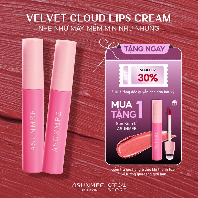   MUA 2 TẶNG 1   Son Kem Lì ASUNMEE Smooth Love Lip Tint Hai Đầu Cọ Chất Son Mỏng Mịn Che Vân Môi Tốt Màu Sắc Thời Thượng 2g 
