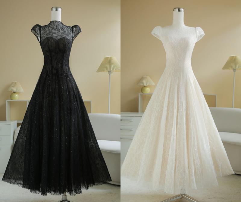 SÒ VINTAGE - VELIA Đầm ren kim sa lót lưới