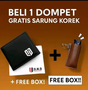 Promo !!! Dompet Distro DND Pria Gratis Ganci Korek Bahan PU Dompet Lipat Murah Dompet Viral best quality Kulit Kartu