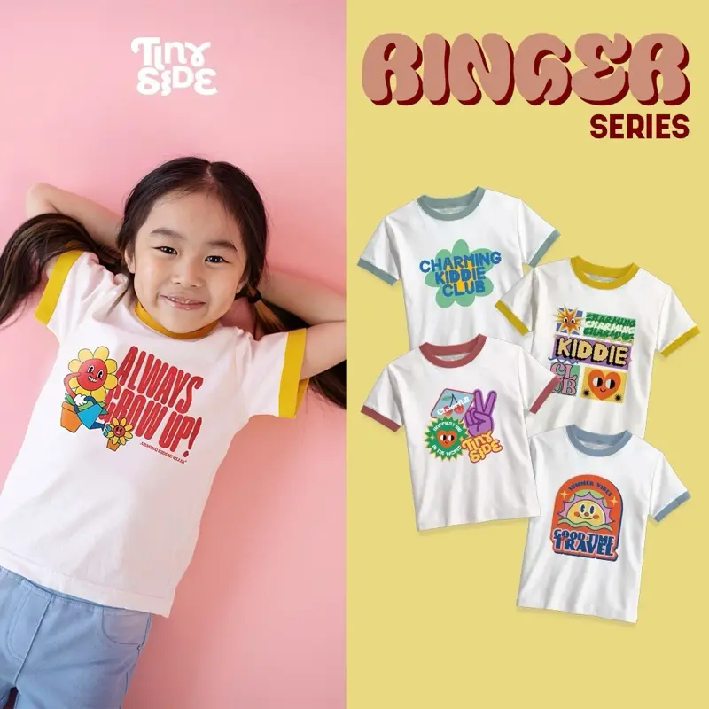 RINGER Series - Baju anak unisex Perempuan Laki Laki Kaos Lucu Keren anak cowo cewe umur 1 - 6 Tahun Cowok 0