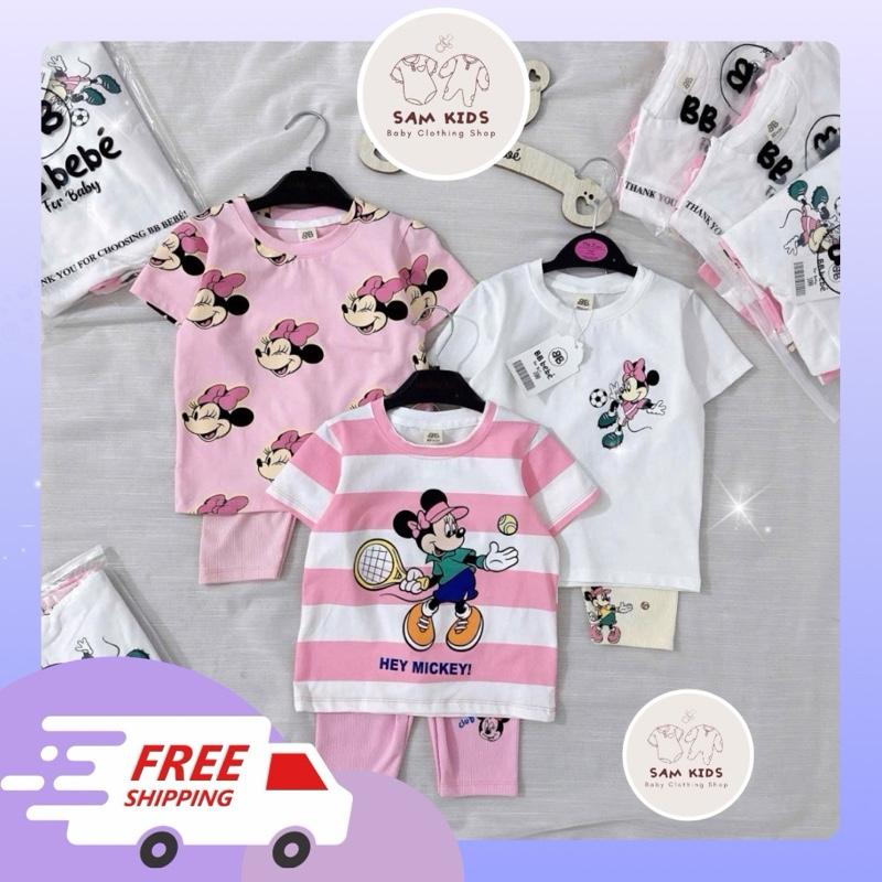 Bộ mickey hồng cho bé gái - Sam kids 0