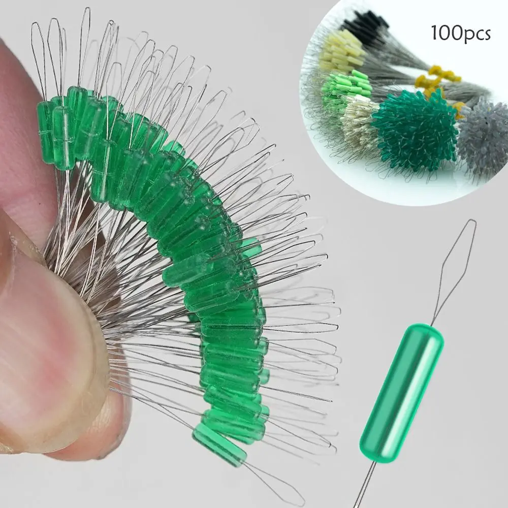 100pcs / pack Line Tackle Accessories Float Fishing Bobber Transparent High Concentricity Anti-wrapped Beans Float Soft Silicone Space Bean Fishing Gear