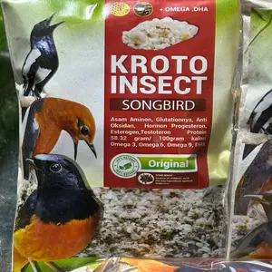 SERBUK KROTO MURNI KROTO SONG BIRD UNTUK CAMPURAN VOER DAN EF BURUNG KICAU  ROTEIN TINGGI, ANTI STRESS DAN EXTRA POWER