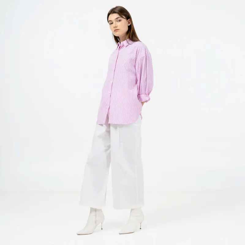 This Is April Atasan Kemeja Motif Casual Wanita Stripe Arlet Top 6