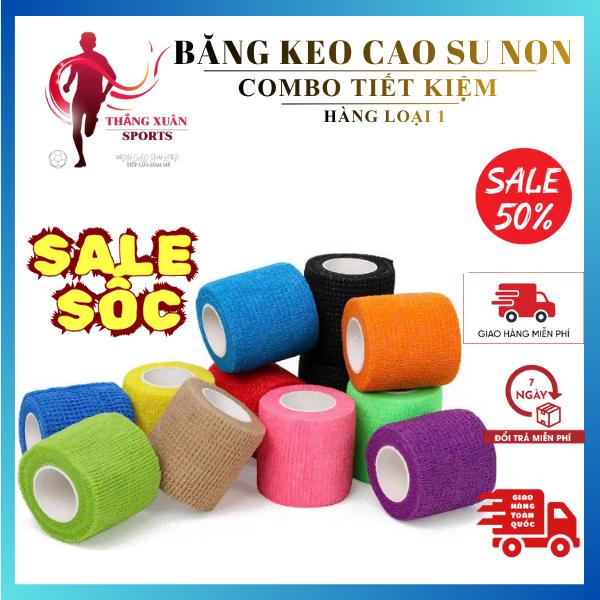 COMBO 10 cuộn  Băng cao su non loại 1 cuốn cổ chân, cổ tay, đầu gối bản 5cm*4.5m