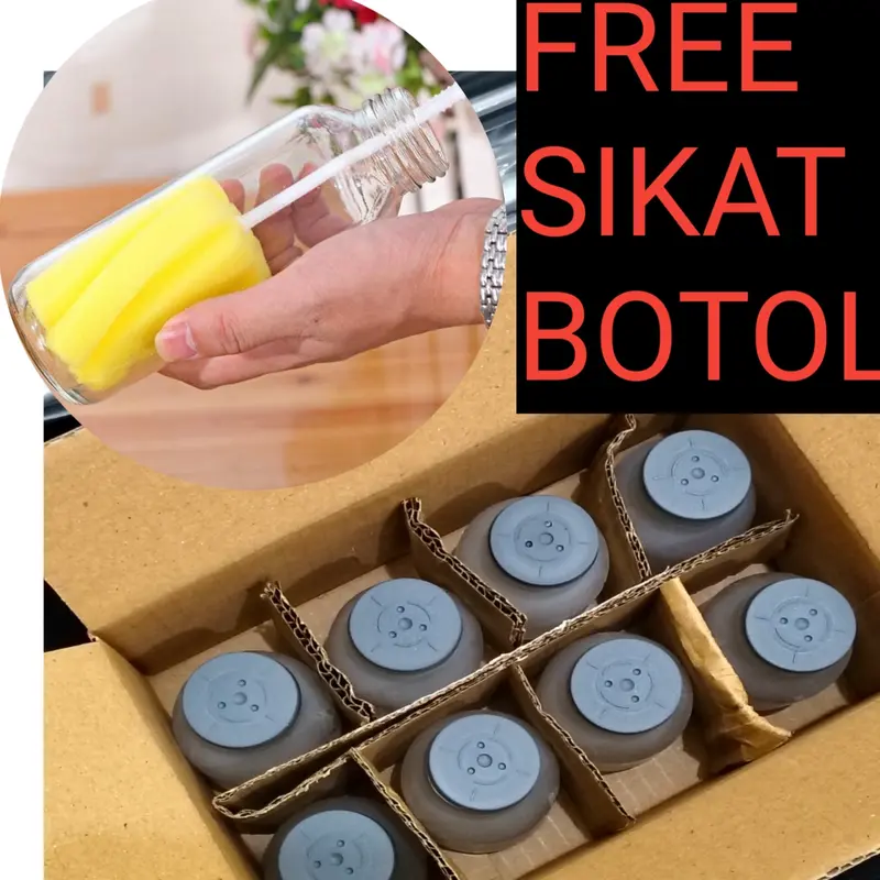 BOTOL ASI KACA TERMURAH / BOTOL ASI KACA / BOTOL KACA ASI / / BOTOL ASI KACA 120ML / BOTOL SUSU ASI 5