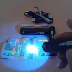 Senter UV Mini Deteksi Urin Jamur Uang Rechargeable Tahan Air 365nm Bodi Aluminium untuk Hewan Peliharaan