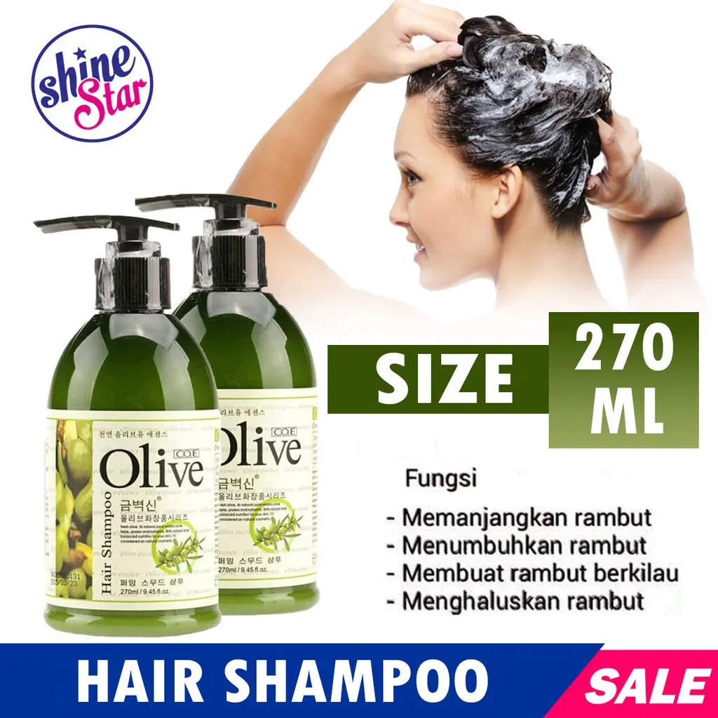 SHAMPOO OLIVE HAIR PENYUBUR MENGHALUSKAN DAN PEMANJANG RAMBUT 270 ML MENGATASI RAMBUT RONTOK
