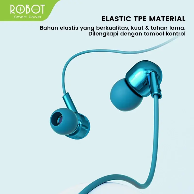 Headset Robot RE40 Headset Wired Earphone Full Electroplated Original - Garansi 1 Tahun [BISA COD] 3